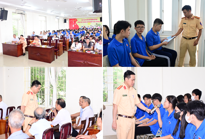 Tuyên truyền an toàn giao thông tới hơn 100 đoàn viên, thanh niên phường Hùng Vương (quận Hồng Bàng)